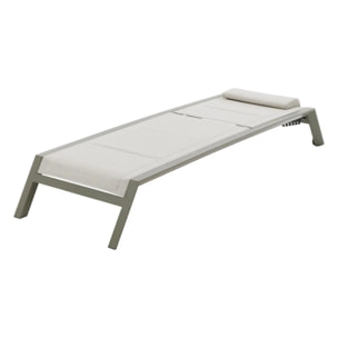 Transat "Allure" vert & vert laurier 2 roues en aluminium et texaline