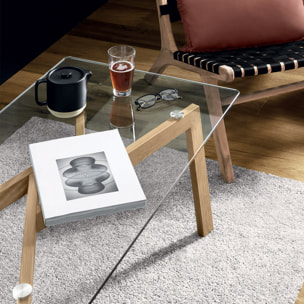 Table basse "Taho" - plateau verre trempé