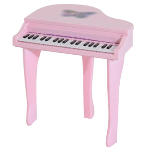 Piano à queue électronique 37 touches multifonctions avec micro haut parleur rose