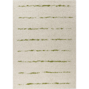 Terra - tapis shaggy de salon en laine artificielle vert prairie