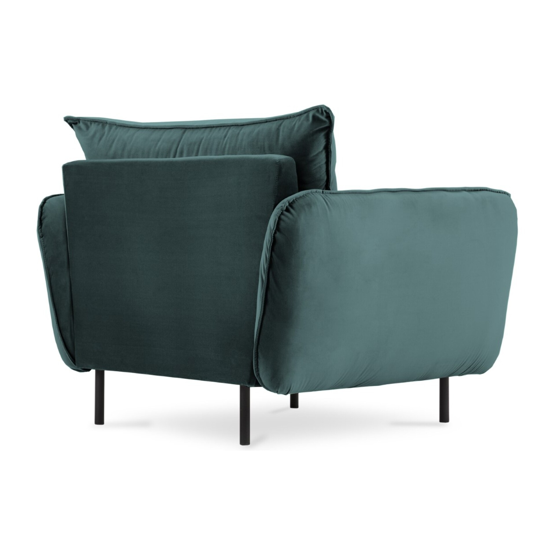 Fauteuil "Vienna" en velours pétrole