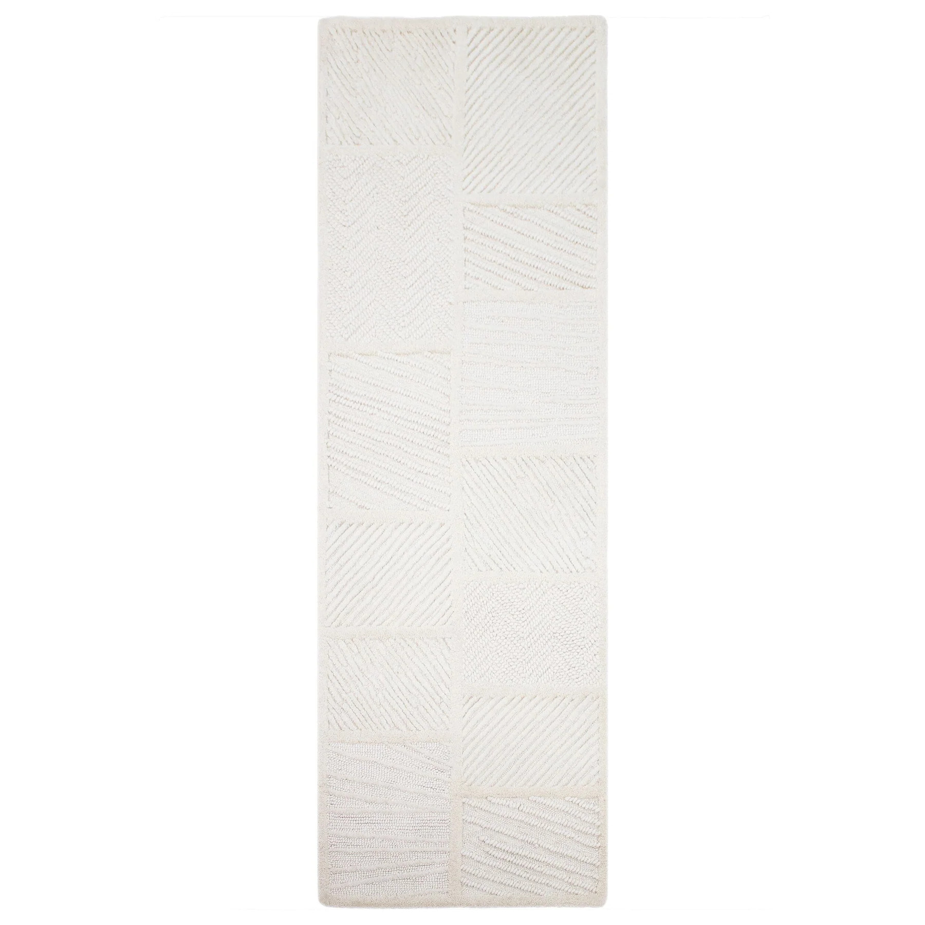 Tapis en laine de couloir BLOCKS RELIEF