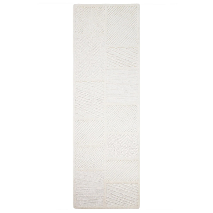 Tapis en laine de couloir BLOCKS RELIEF