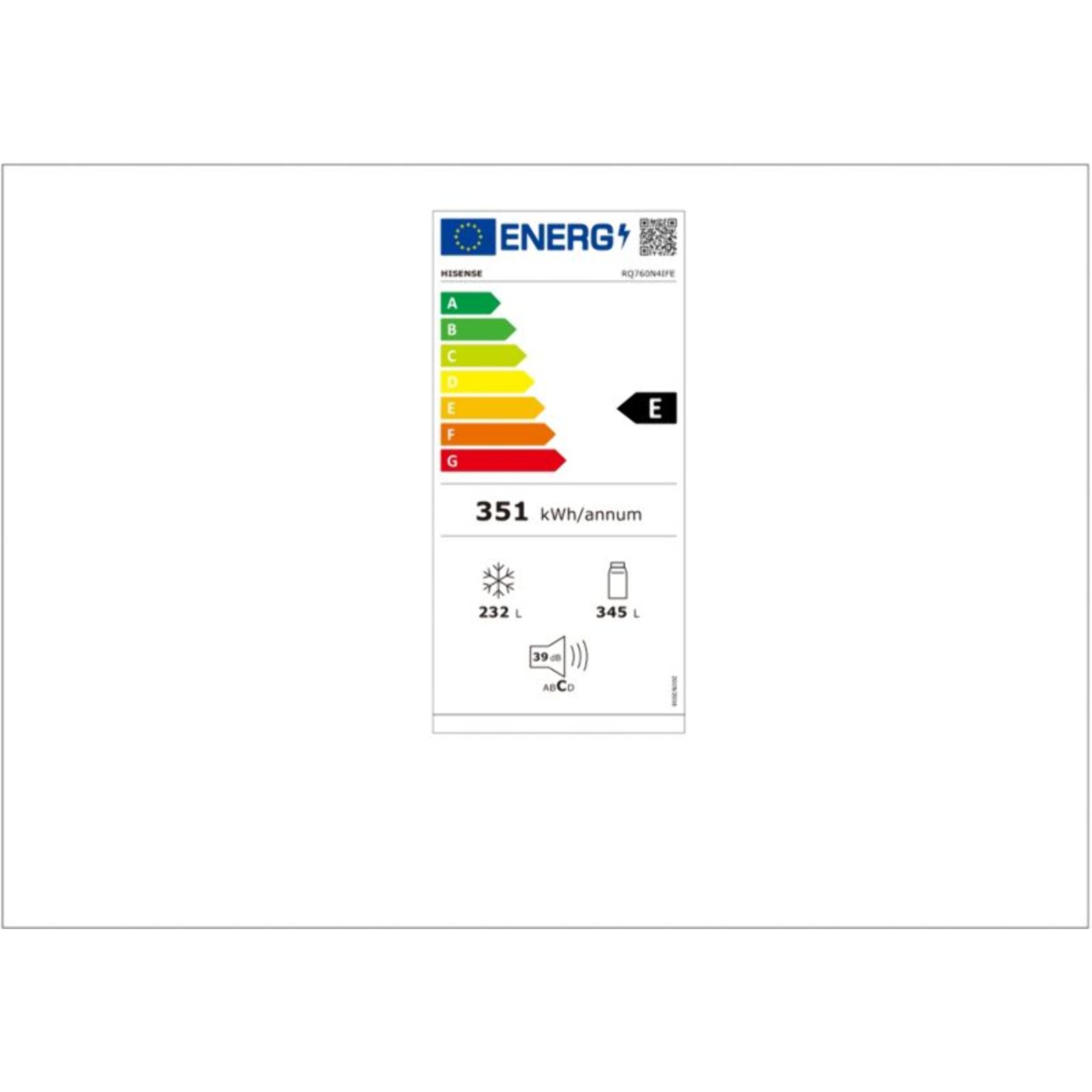 Réfrigérateur multi portes HISENSE RQ760N4IFE SmartScreen