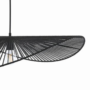 Suspension noire en papier de corde 75 cm - Mada