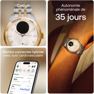 Montre santé WITHINGS Scanwatch Nova Brilliant 39mm Gold