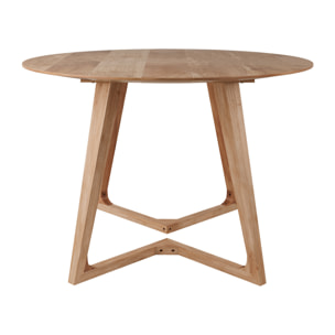 Table ronde 4 personnes en bois d'acacia D115 cm