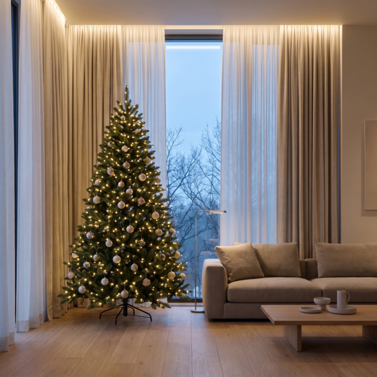 Albero di Natale artificiale in PVC e acciaio - VERDE