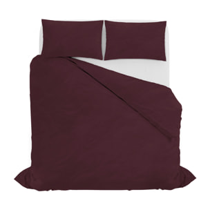 PARURE COPRIPIUMINO WATER WASHED, 100% Microfibra, No Stiro - BORDEAUX
