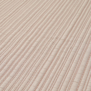 Colcha bicolor acolchada Licheri color rosa Algodón y poliéster