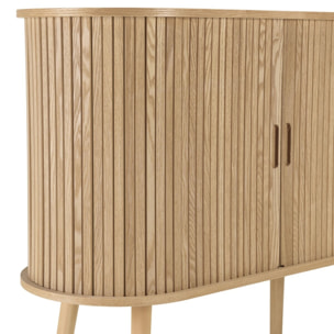 AGATHE - Buffet ovale 80x33cm en bois couleur naturelle