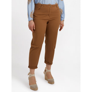 Fiorella Rubino - Pantaloni dritti con risvolto - Marrone