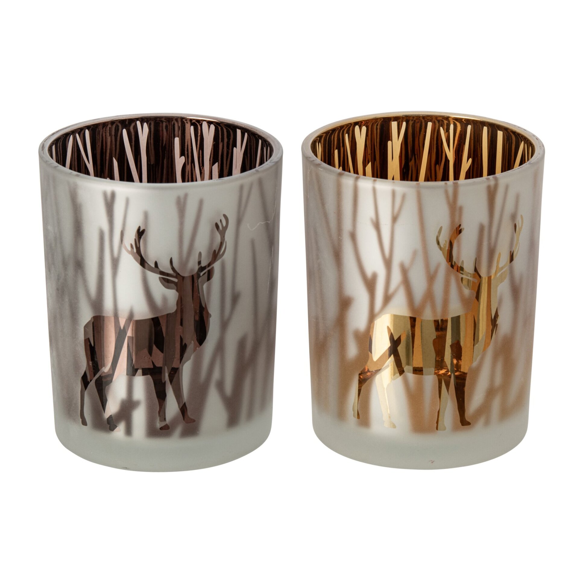 J-Line chandelier cerf - verre - marron/marron foncé - medium - assortiment de 2