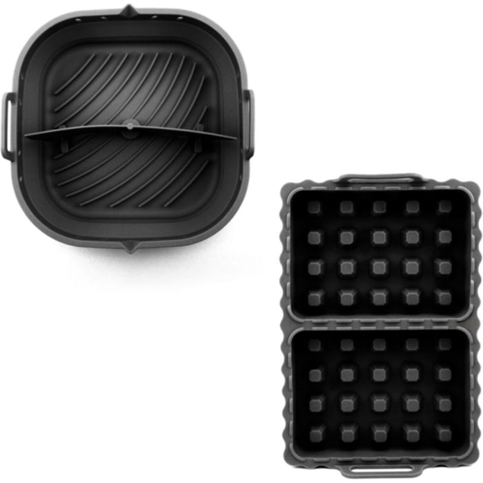 moule LIVOO set de 2 accessoires Airfryer - Rétractable avec séparateur & Spécial gaufres