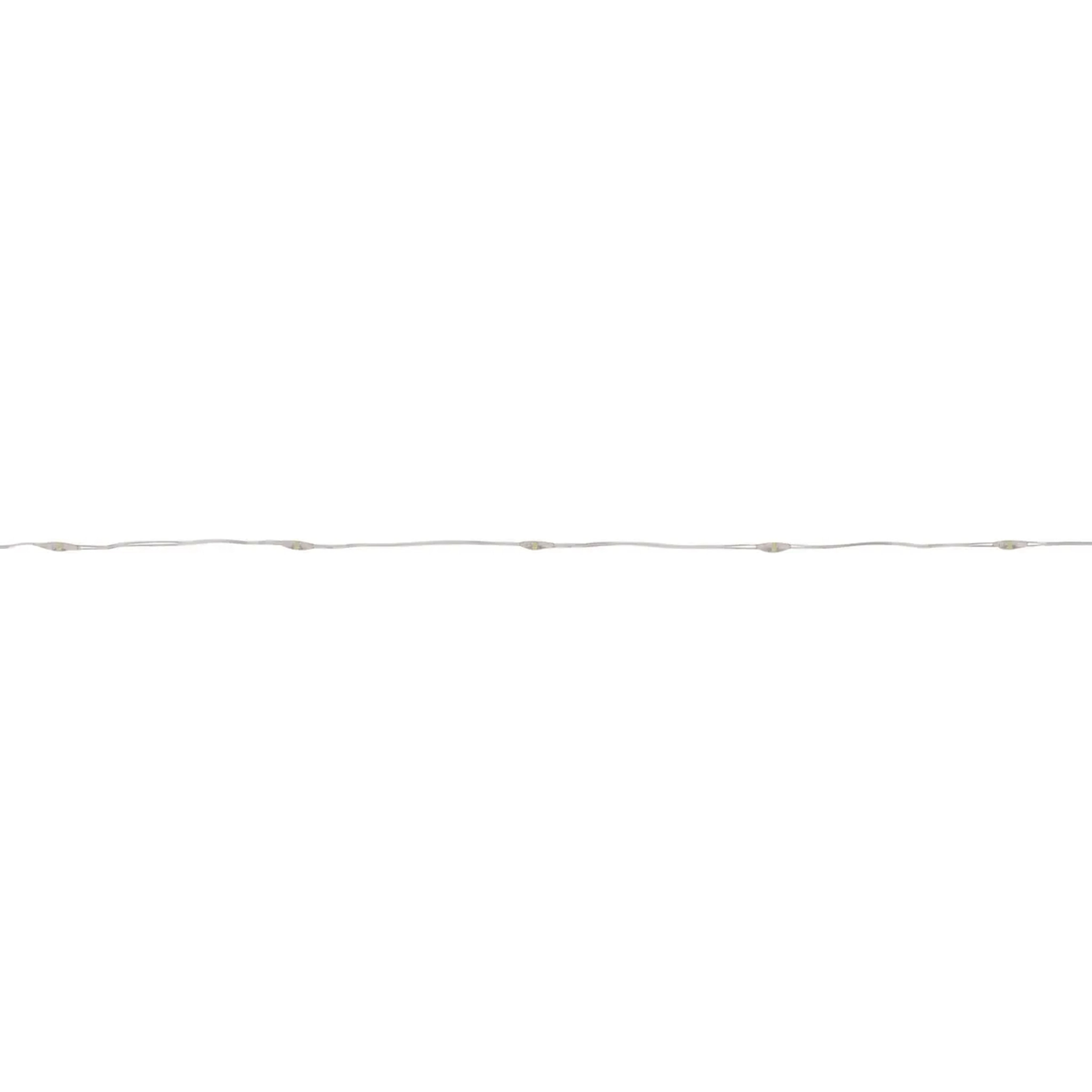 Guirlande lumineuse d'intérieur 2 m 40 LED blanc froid fil cuivre lumière fixe avec minuteur à piles