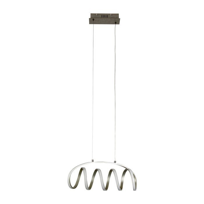 Forlight Colgante LED 30W Blanco Neutro - 4000K Gris Merengo para Interior para Comedor, Sala de Estar