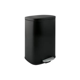 Poubelle à pédale Acier AKIRA 12L Noir mat Spirella