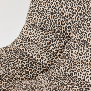 Chauffeuse tissu léopard 1 place SOKOL