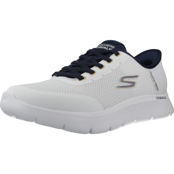 Sneakers De  Hombre Slip-ins Go Walk Flex Netro Blanco