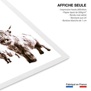 Affiche enfant jumelles en beige  Affiche seule