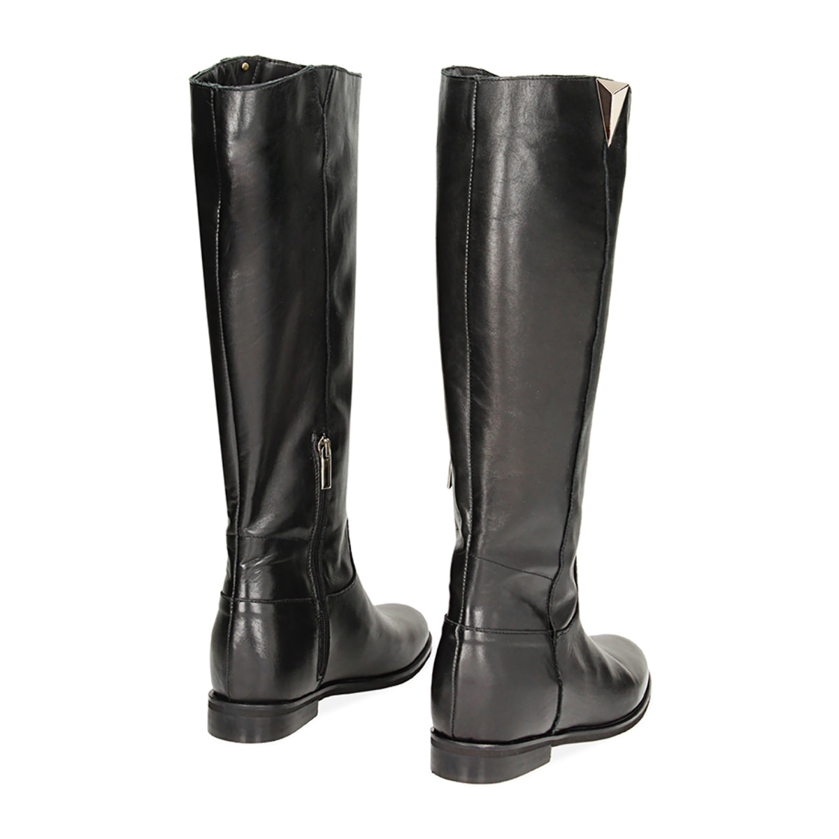 Stivali neri in pelle