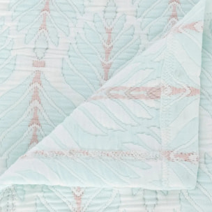 Dessus de lit "Wild" jacquard bleu clair 240x260cm