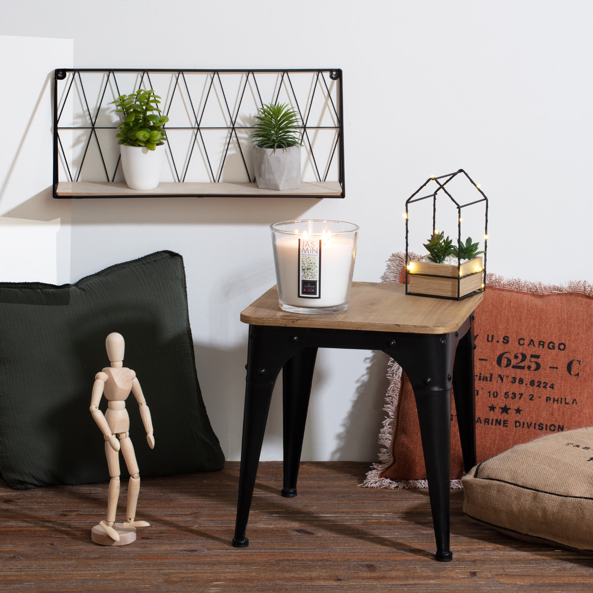 Étagère murale - métal filaire