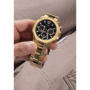 Guess Analogico Al Quarzo Guess Mens Black Multi-Function Watch