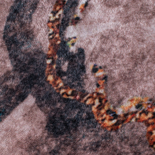 STAMPA - tapis salon motif effet mabre antidérapant et lavable en machine à 30°C gris