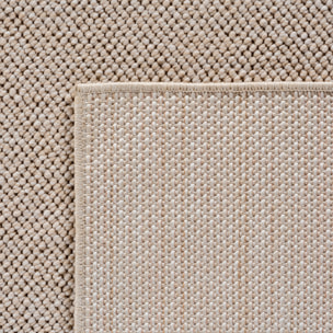 HELIX - Tapis moderne rond effet laine bouclé beige