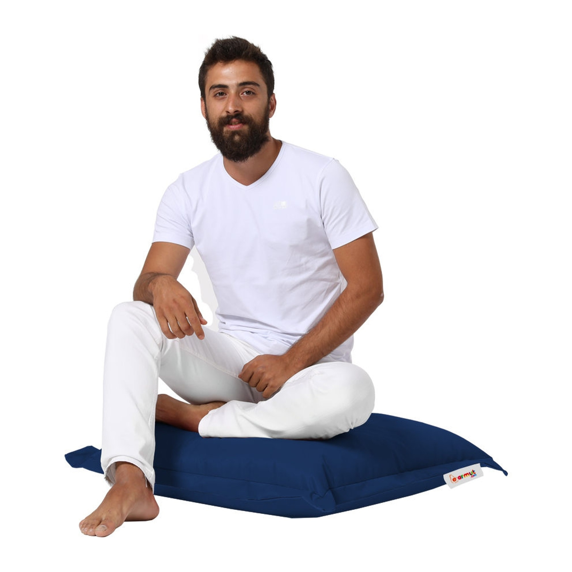 Cojín pouf 70x70 - azul oscuro