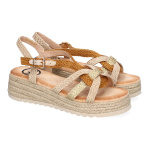 Sandalias de Plataforma de Yute para Mujer, Comodas y Elegantes, Diseño Moderno con Tiras Cruzadas