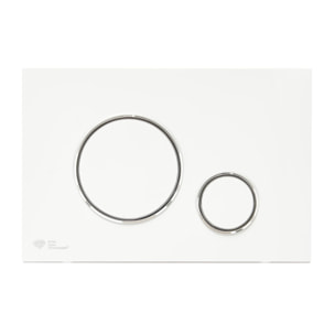 Pack WC bâti-autoportant + WC sans bride Infinitio fonction bidet thermostatique + Abattant softclose + Plaque blanche/chrome