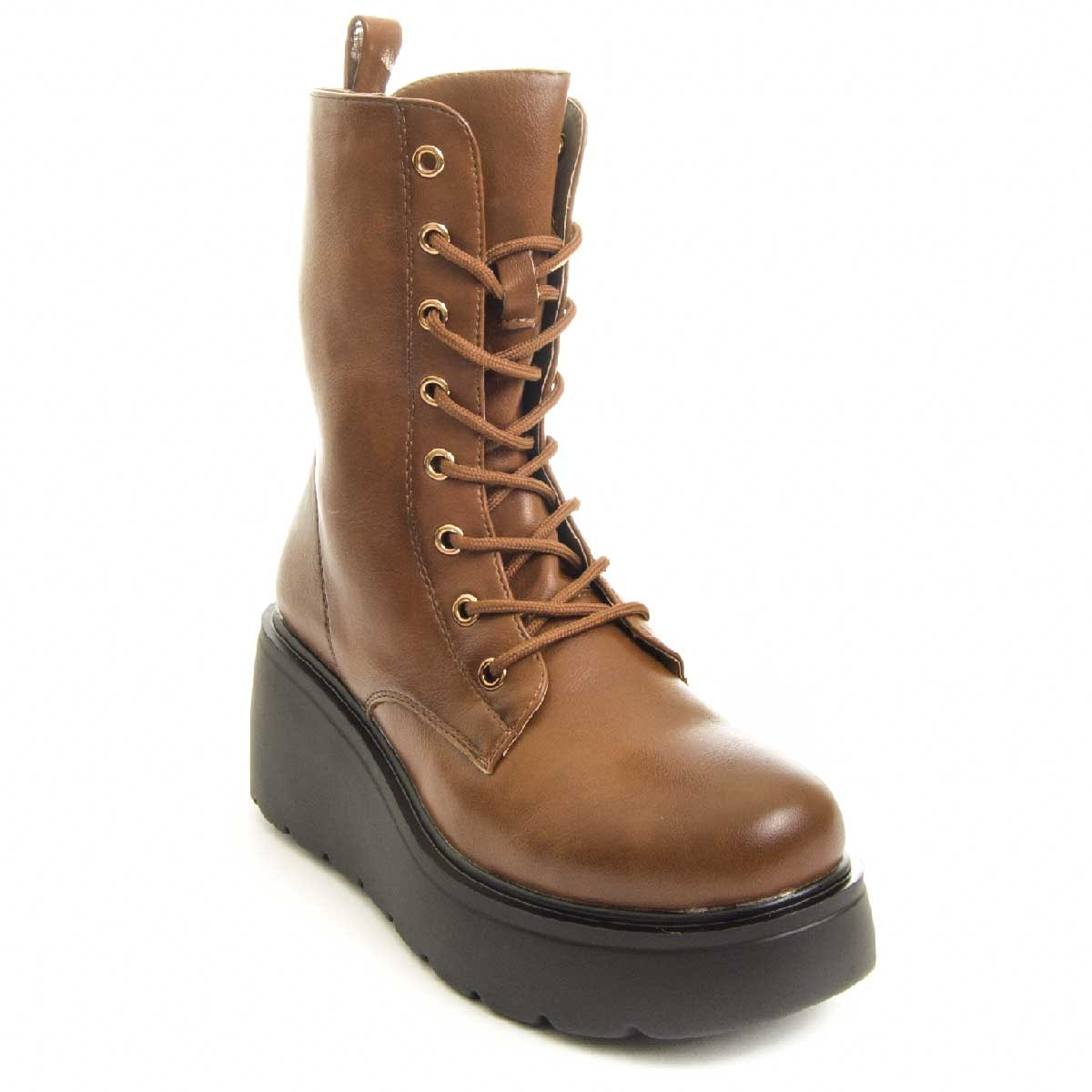 Botines de Plataforma - Marron - Altura: 6 cm