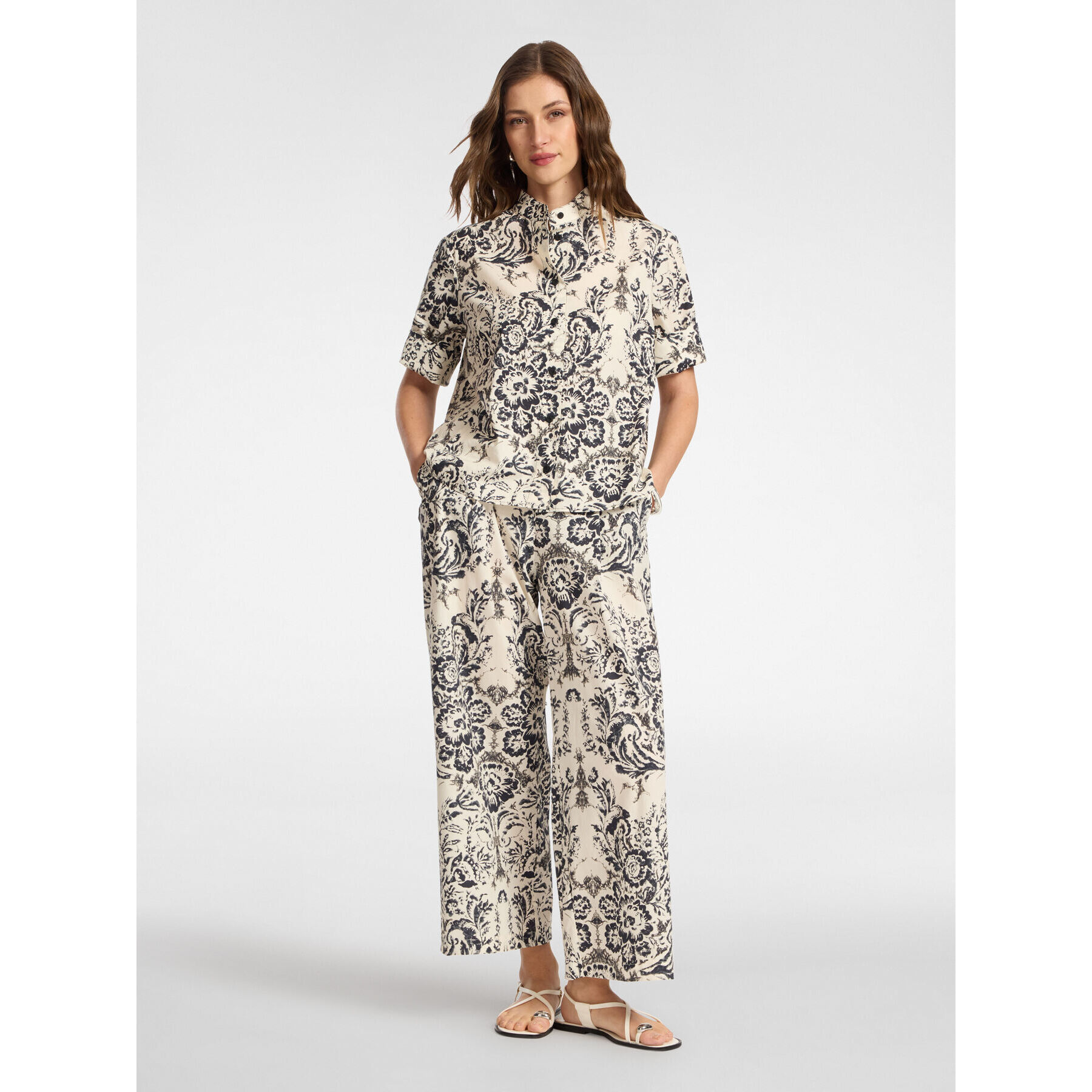 Elena Mirò - Pantalones estampados - Negro