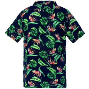 CAMICIA HAWAIANA SCHOTT NAVY EXOTIC