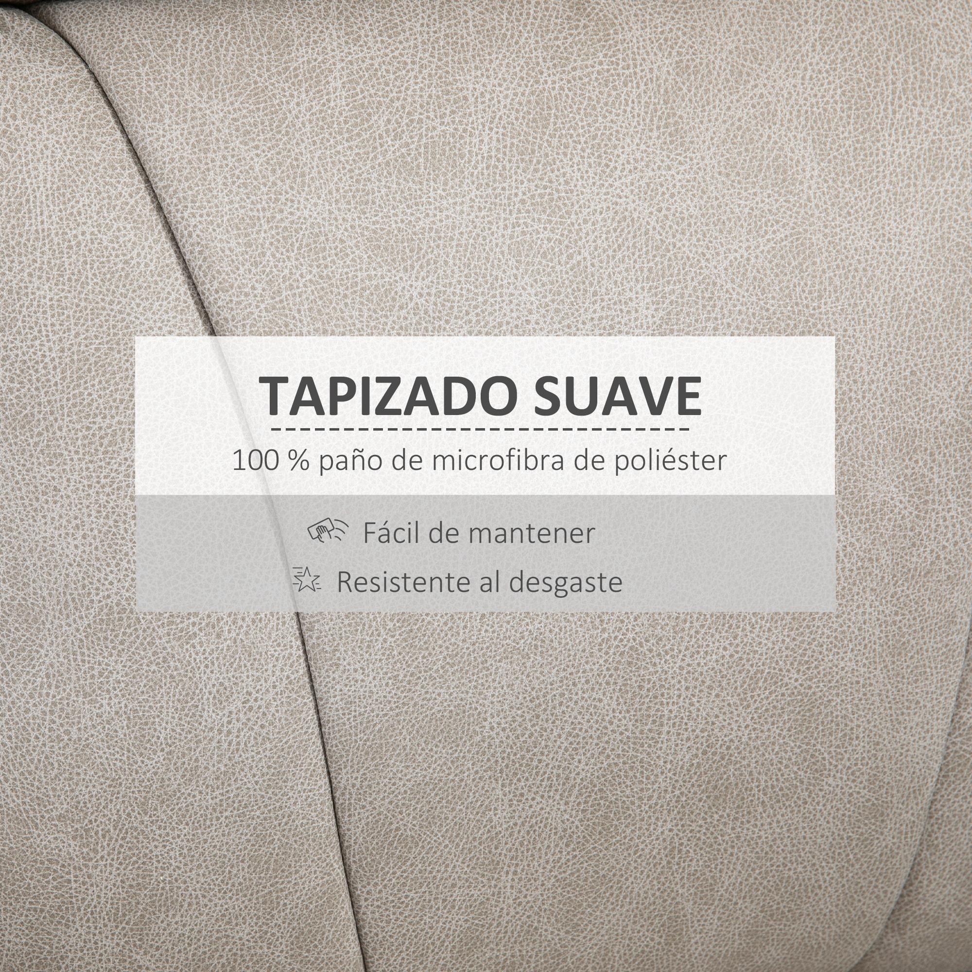 Sillón Relax Reclinable Manual, Sillón Relax de Tela con Reposabrazos, Reposapiés, Respaldo Alto, Acolchado Grueso, Butaca Reclinable hasta 135º para Salón, Dormitorio, Oficina, Gris