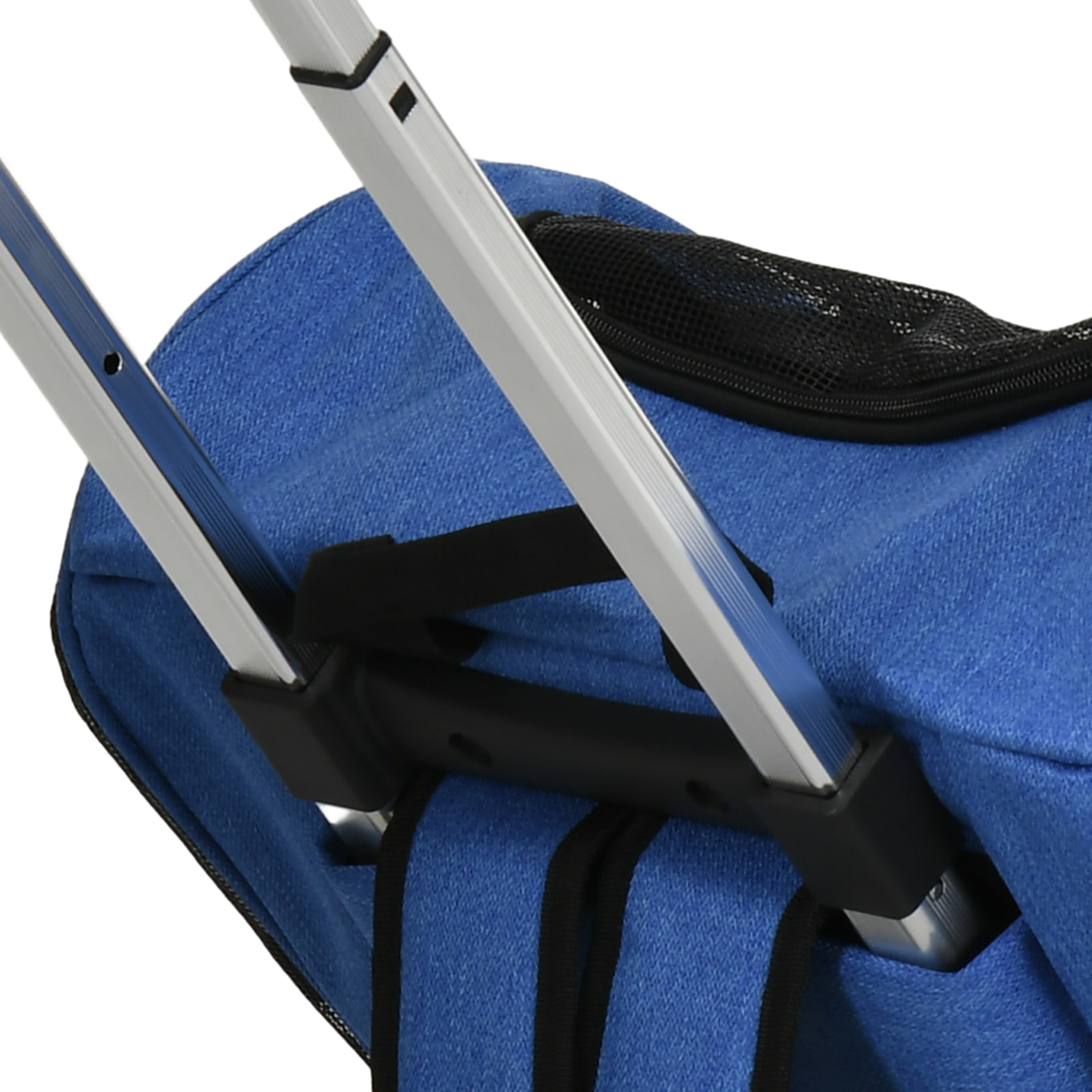 2 en 1 trolley chariot sac à dos sac de transport à roulettes pour chien chat bleu