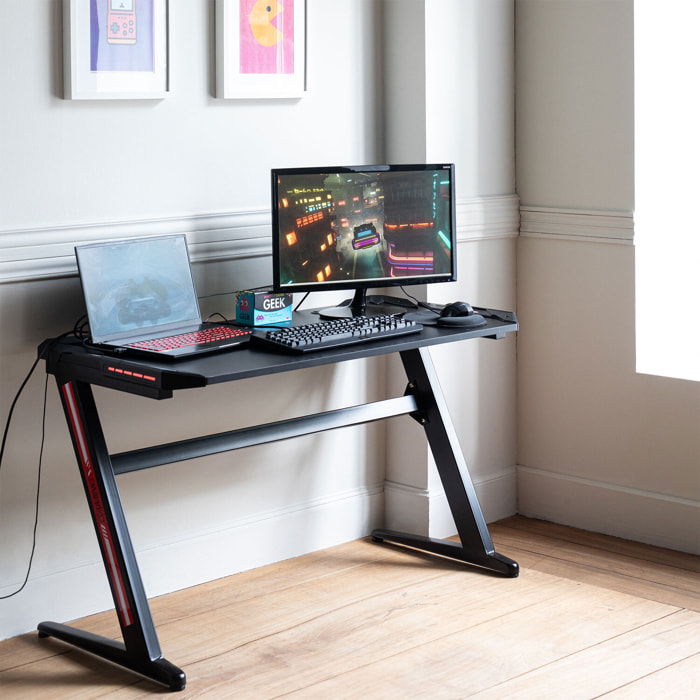 Bureau gamer à LED LARA