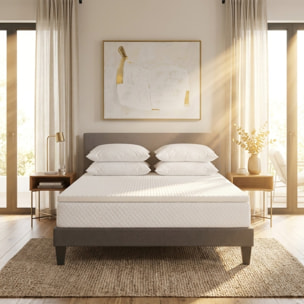 Surmatelas Nuage, 4 cm, Mémoire de Forme Haute Densité, 7 Zones de Confort, Bonne Indépendance de Couchage, Fabrication Française