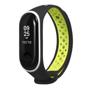 DAM Correa deportiva de silicona Compatible con Xiaomi Band 25x1x2 Cm. Color: Negro