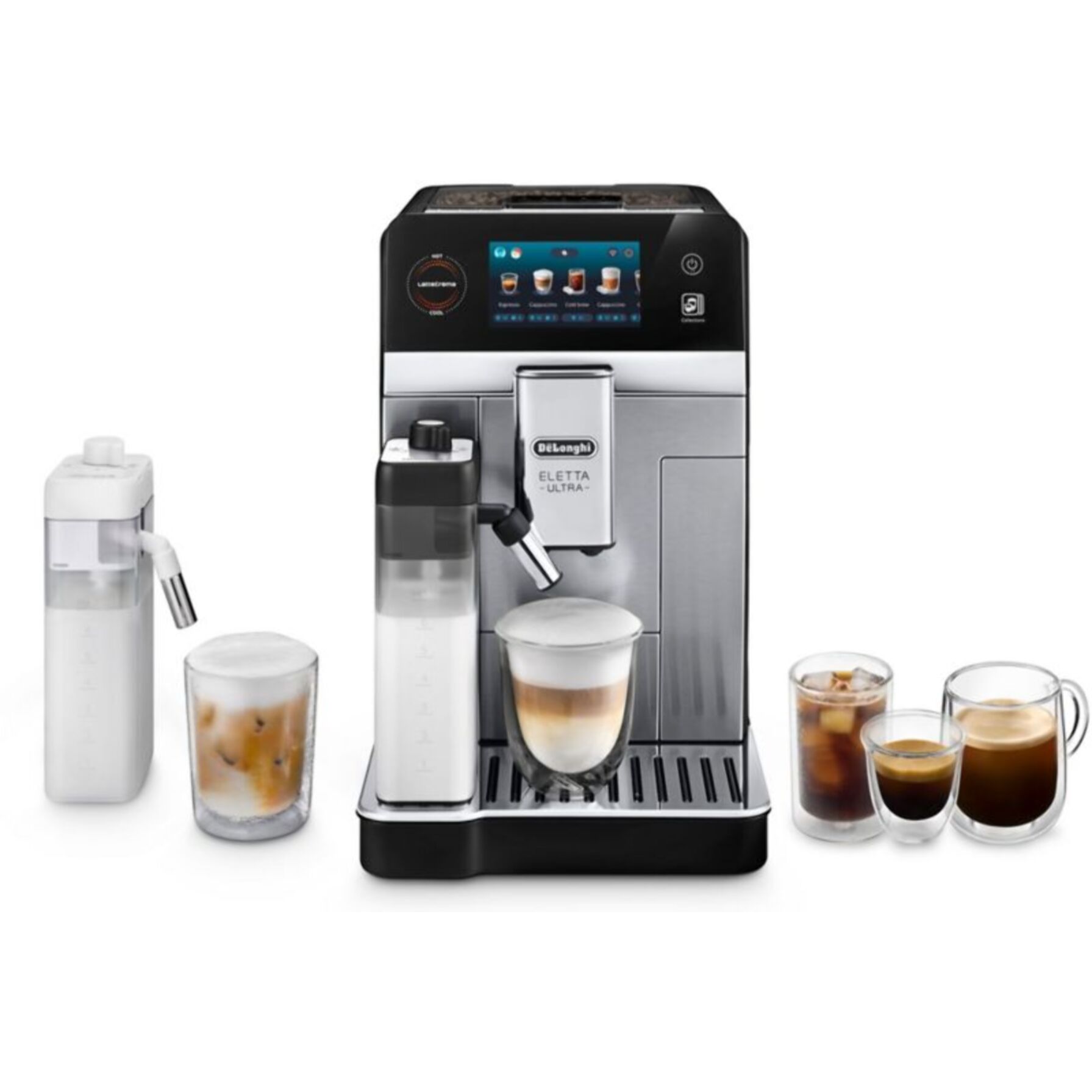 Expresso Broyeur DELONGHI Eletta Ultra ECAM470.85.MB Technologie Silent