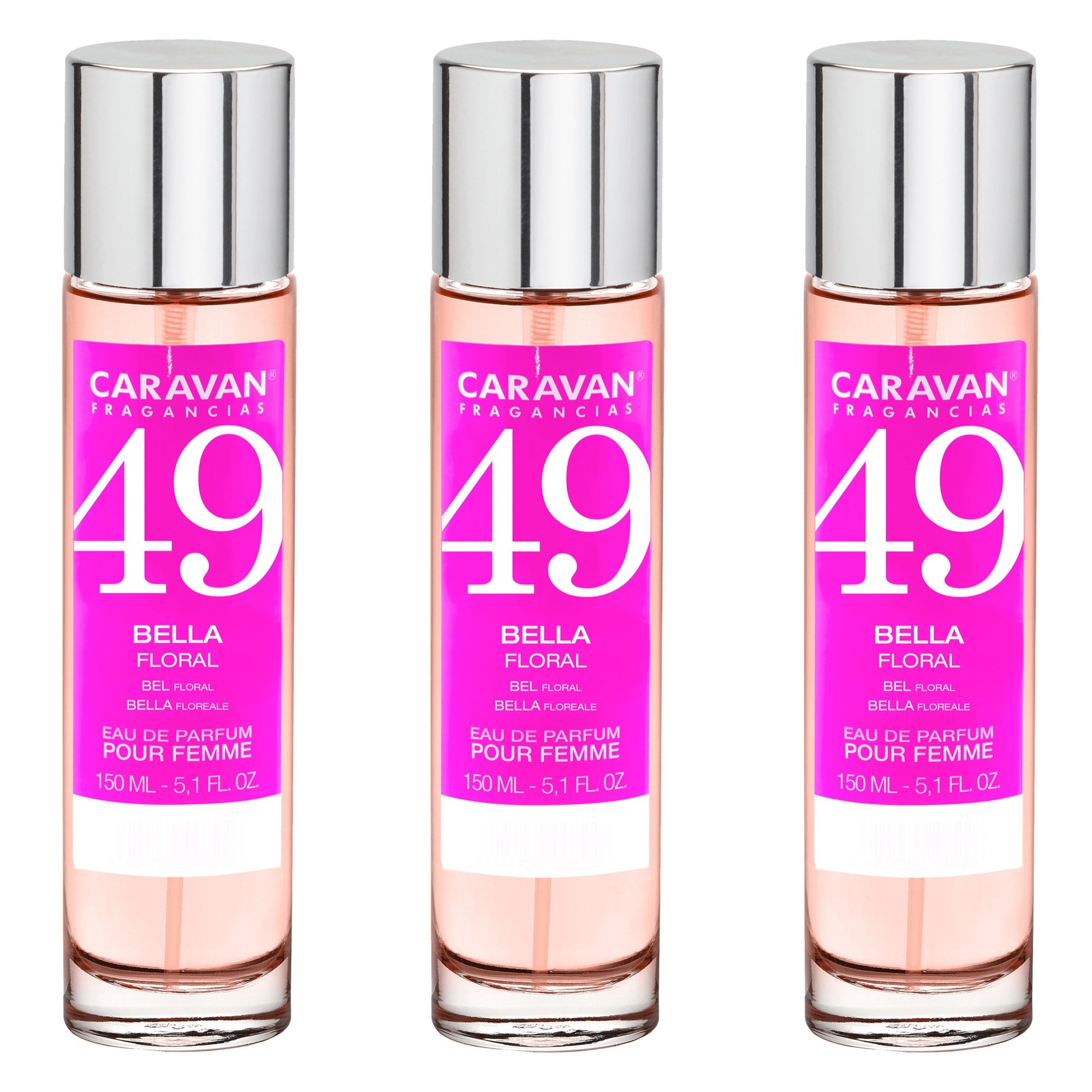 Caravan fragancias set de 3 frascos perfume de mujer nº49, de 150 ml