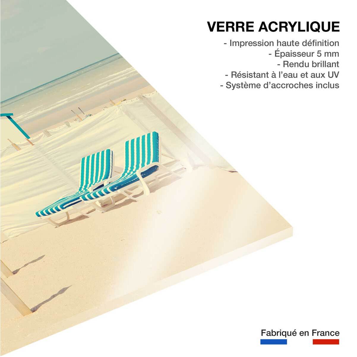 Tableau cabanes turquoise Tableau plexiglas