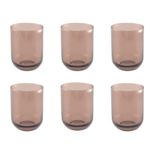 Verres aperitif marron - lot de 6