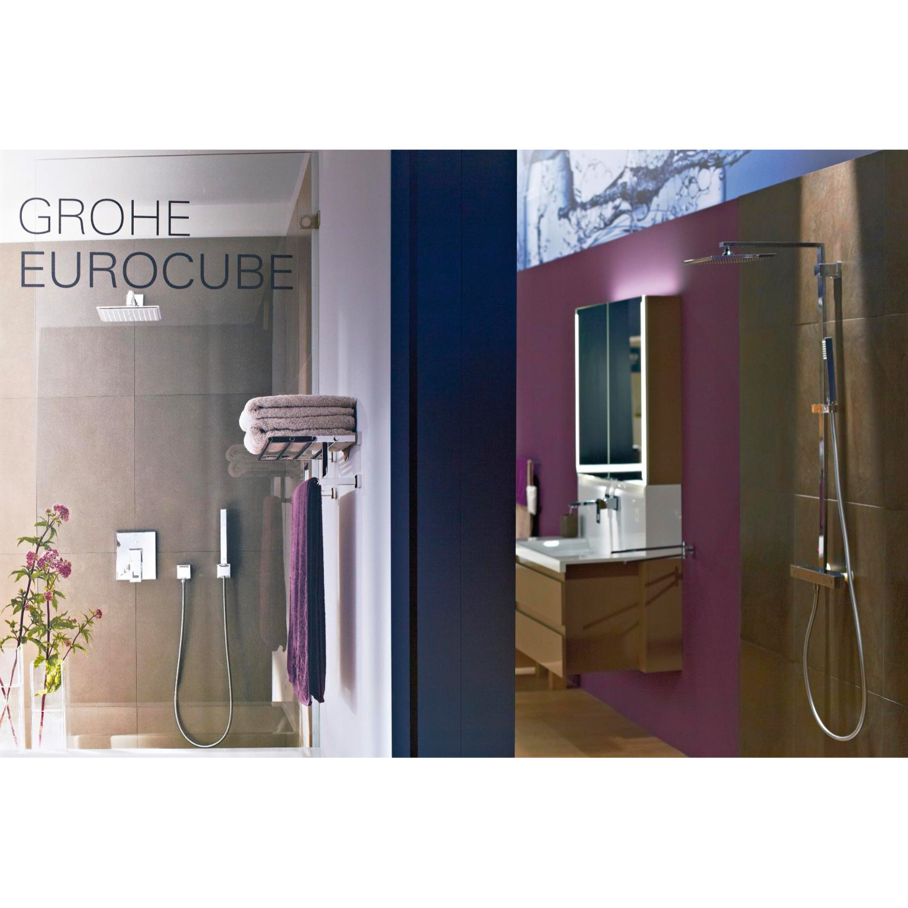 Ensemble de douche 1 jet Euphoria Cube Stick avec support mural
