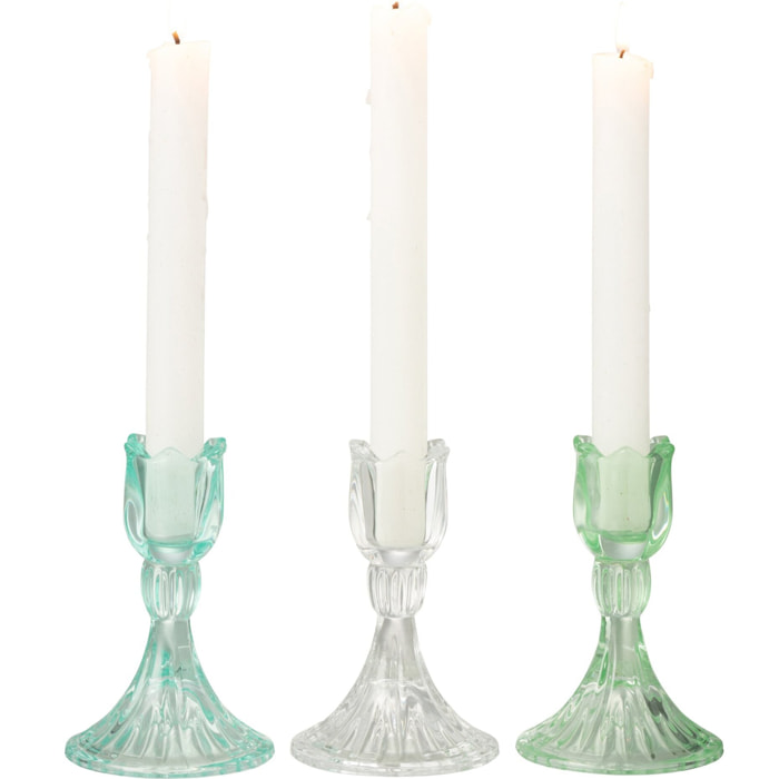 J-Line chandelier Tulipe Rond - verre - mix - 3 pcs