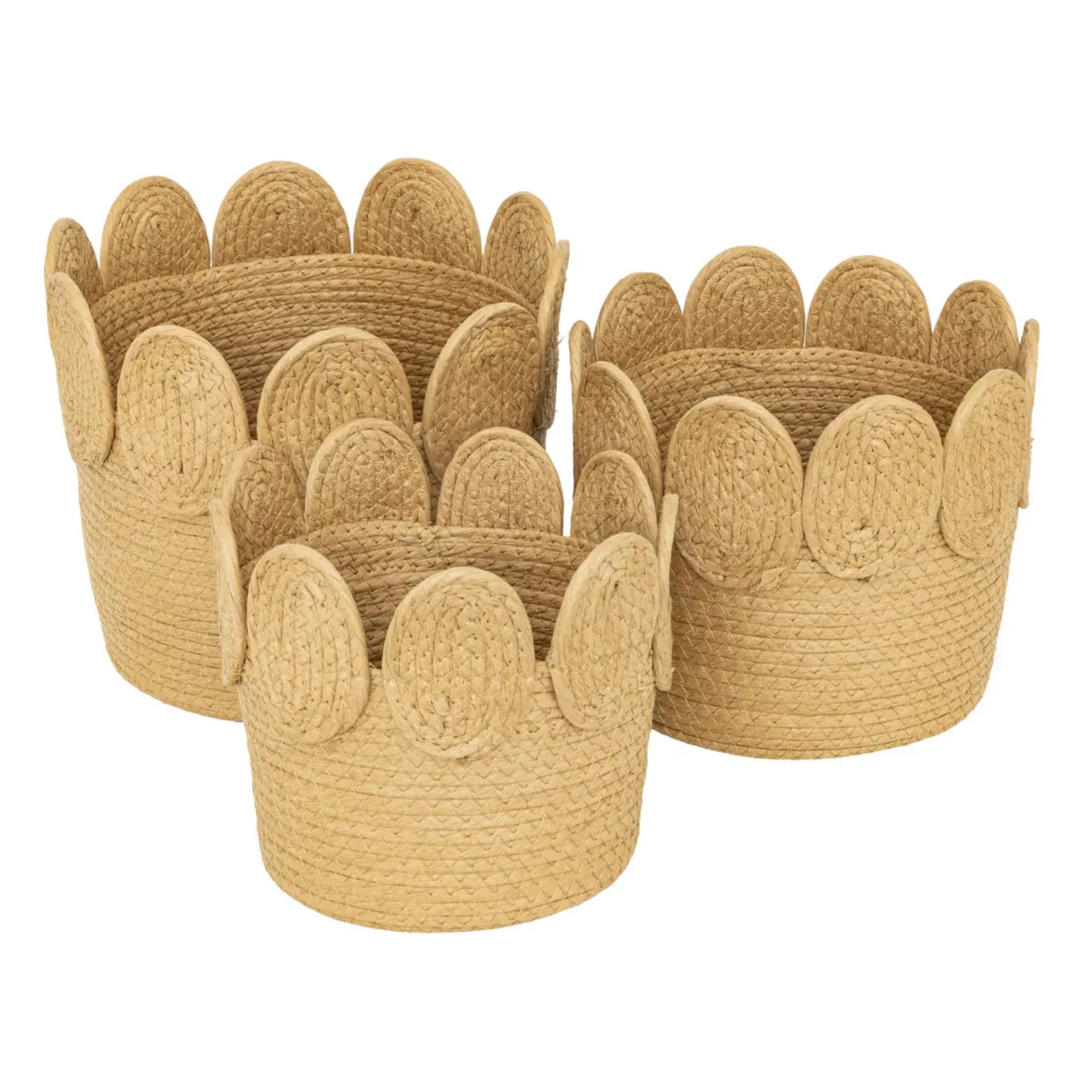 Lot de 3 paniers ronds Inuit dreams L22/26/29cm