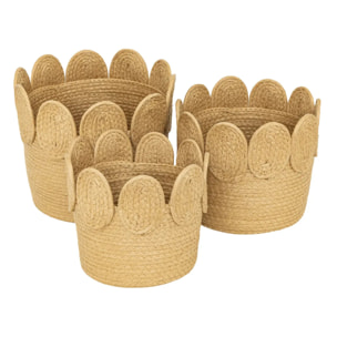 Lot de 3 paniers ronds Inuit dreams L22/26/29cm