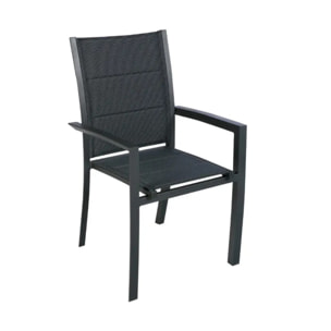 Fauteuil de jardin empilable Allure Gris poivre & Graphite